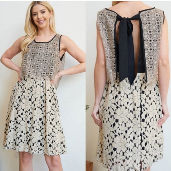 47311  Handmade Lace Open Back Dress - Picture 2 of 3